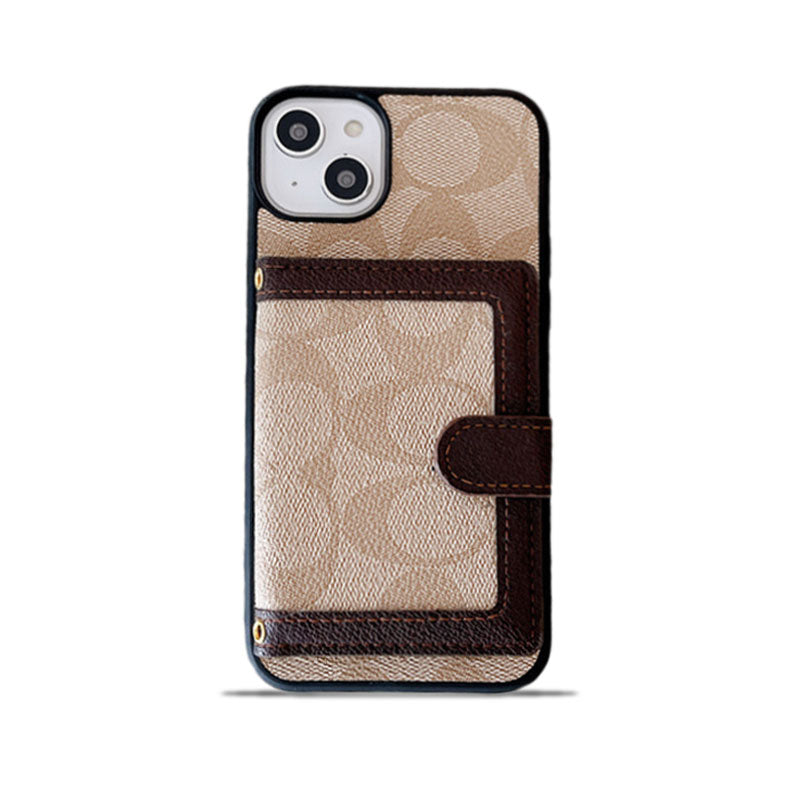 Trener iPhone Case z portfelem i paskiem Crossbody White -xK240402