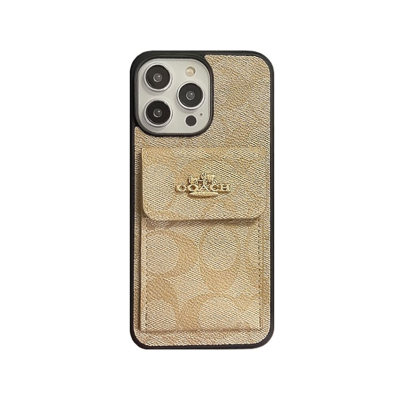 Coach iPhone -fodral med kortinnehavare Wallet Dark Brown -SZK240425