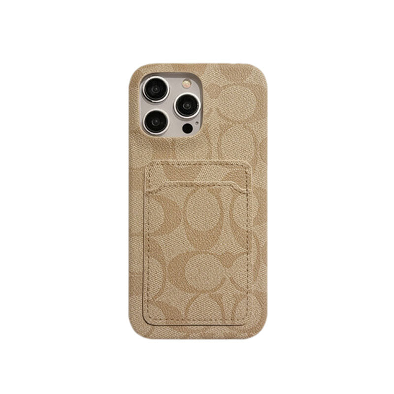 Klassischer Coach iPhone Hülle mit Kartenhalter White -JQB240330