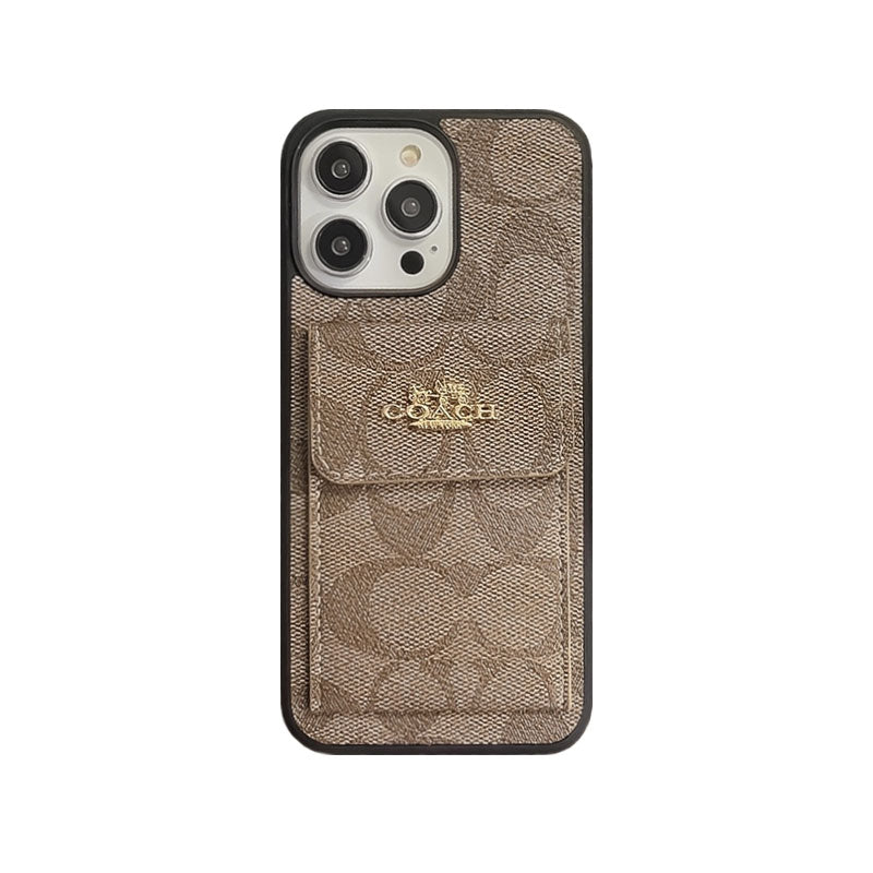 Coach iPhone -fodral med kortinnehavare Wallet Dark Brown -SZK240425