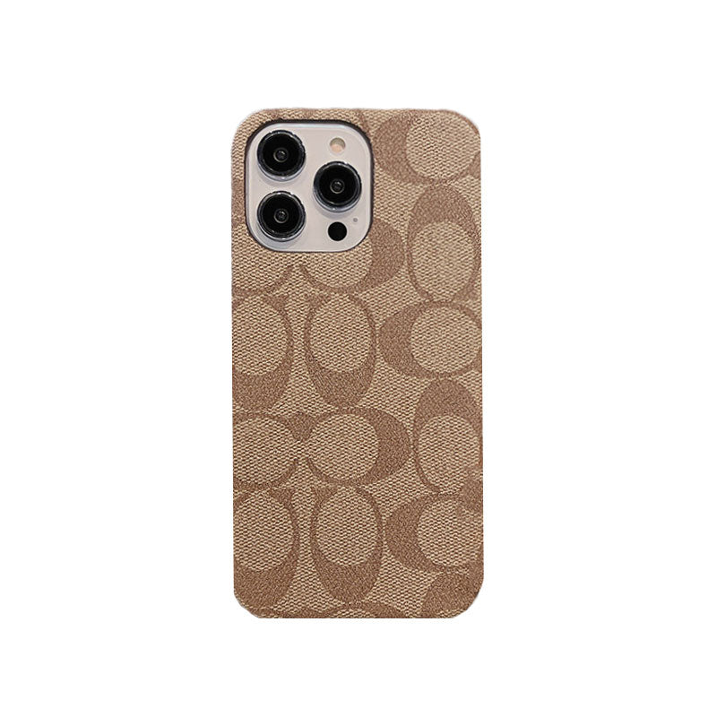Klassischer Coach iPhone Hülle Kaffee -jdk241426