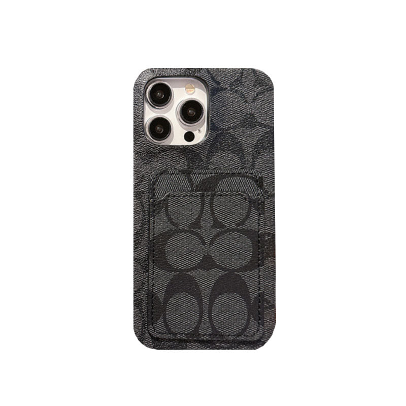 Klassischer Coach iPhone Hülle mit Kartenhalter White -JQB240330