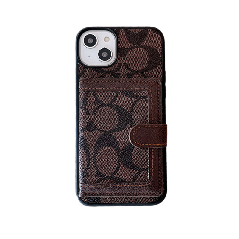 Trener iPhone Case z portfelem i paskiem Crossbody White -xK240402