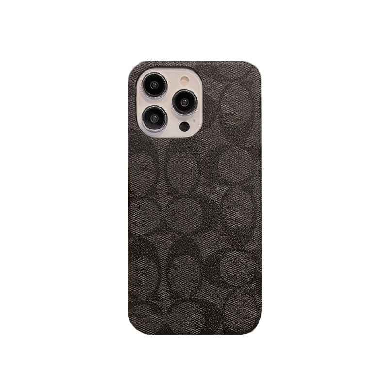 Klassischer Coach iPhone Hülle Kaffee -jdk241426