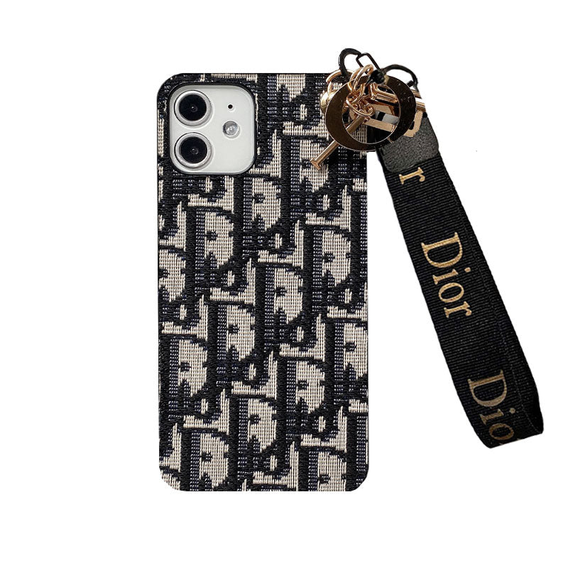 CD iPhone-taske med rem sort-GS240315
