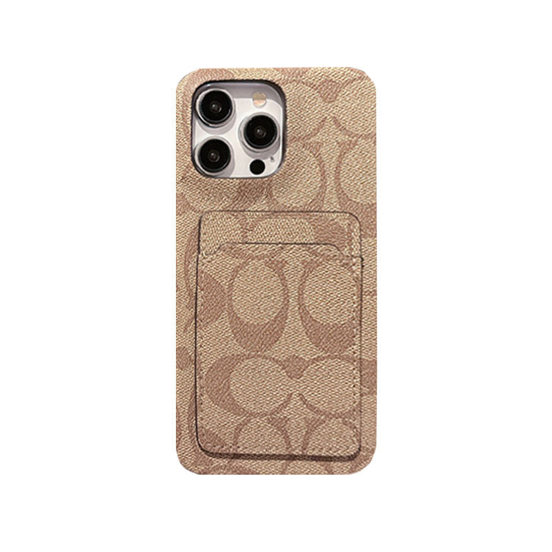 Klassischer Coach iPhone Hülle mit Kartenhalter White -JQB240330