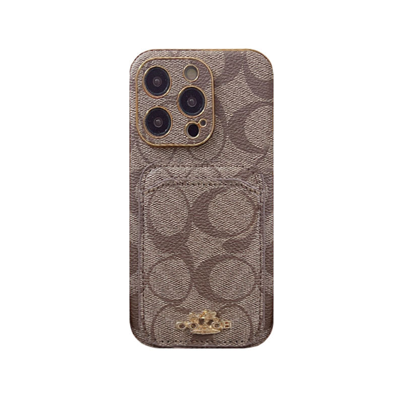 Coach iPhone Hülle mit Kartenhalter Brown -KB241651