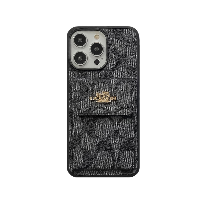 Coach iPhone -fodral med kortinnehavare Wallet Dark Brown -SZK240425