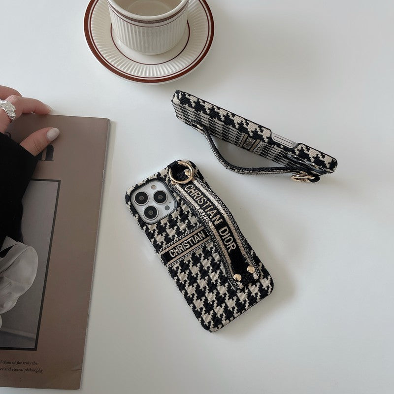 CD Houndstooth Armband iPhone Hülle