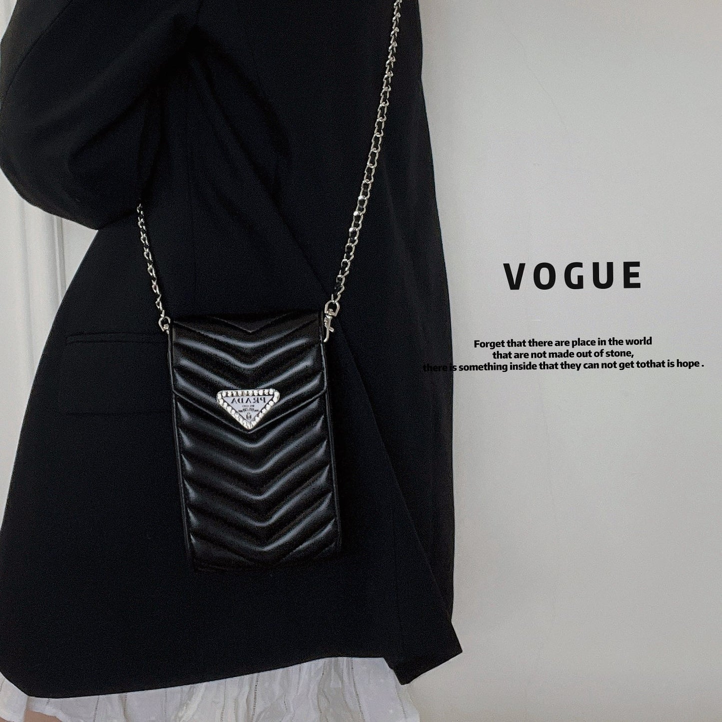 Crossbody skinn telefonpose