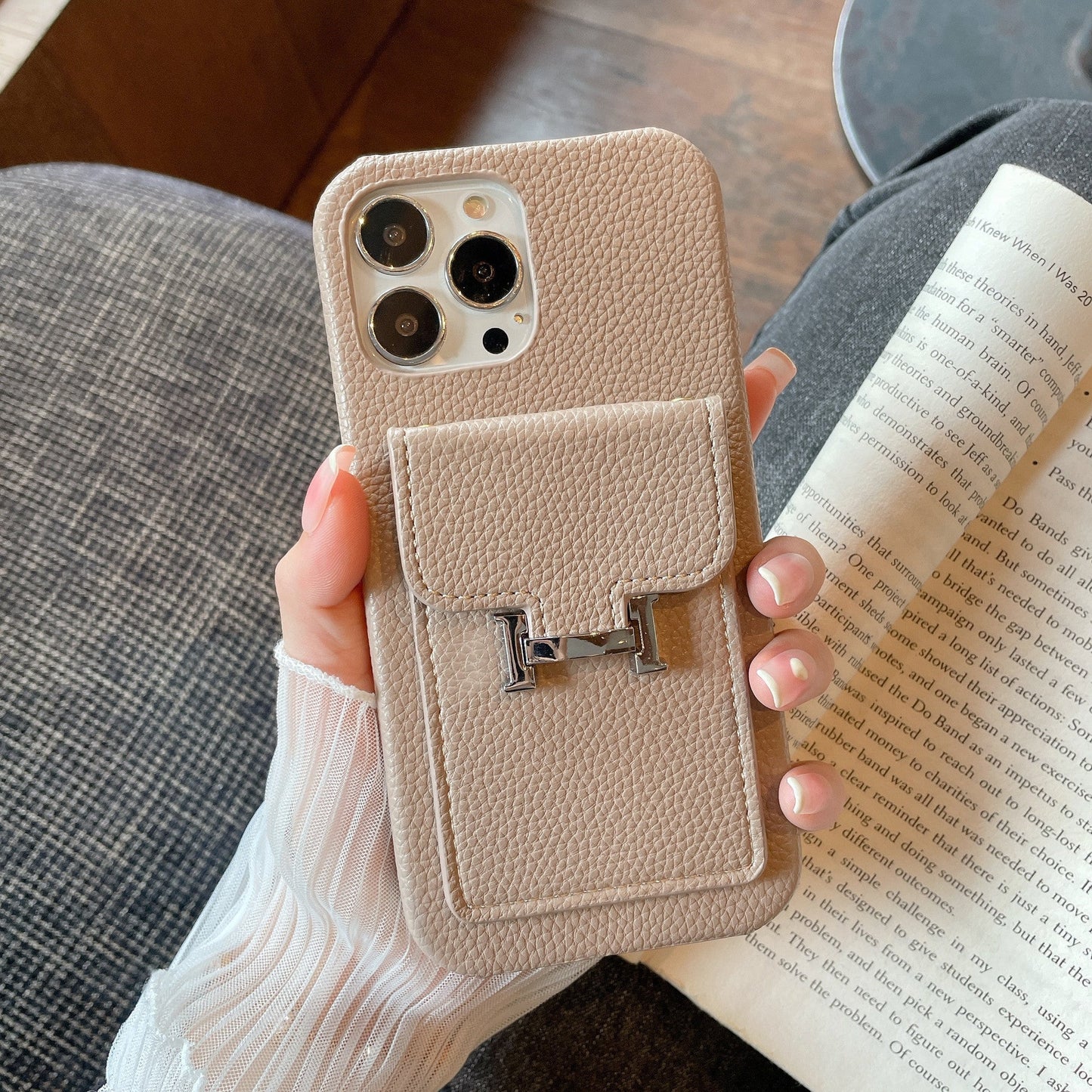 H kártya tartó bőr iPhone tok