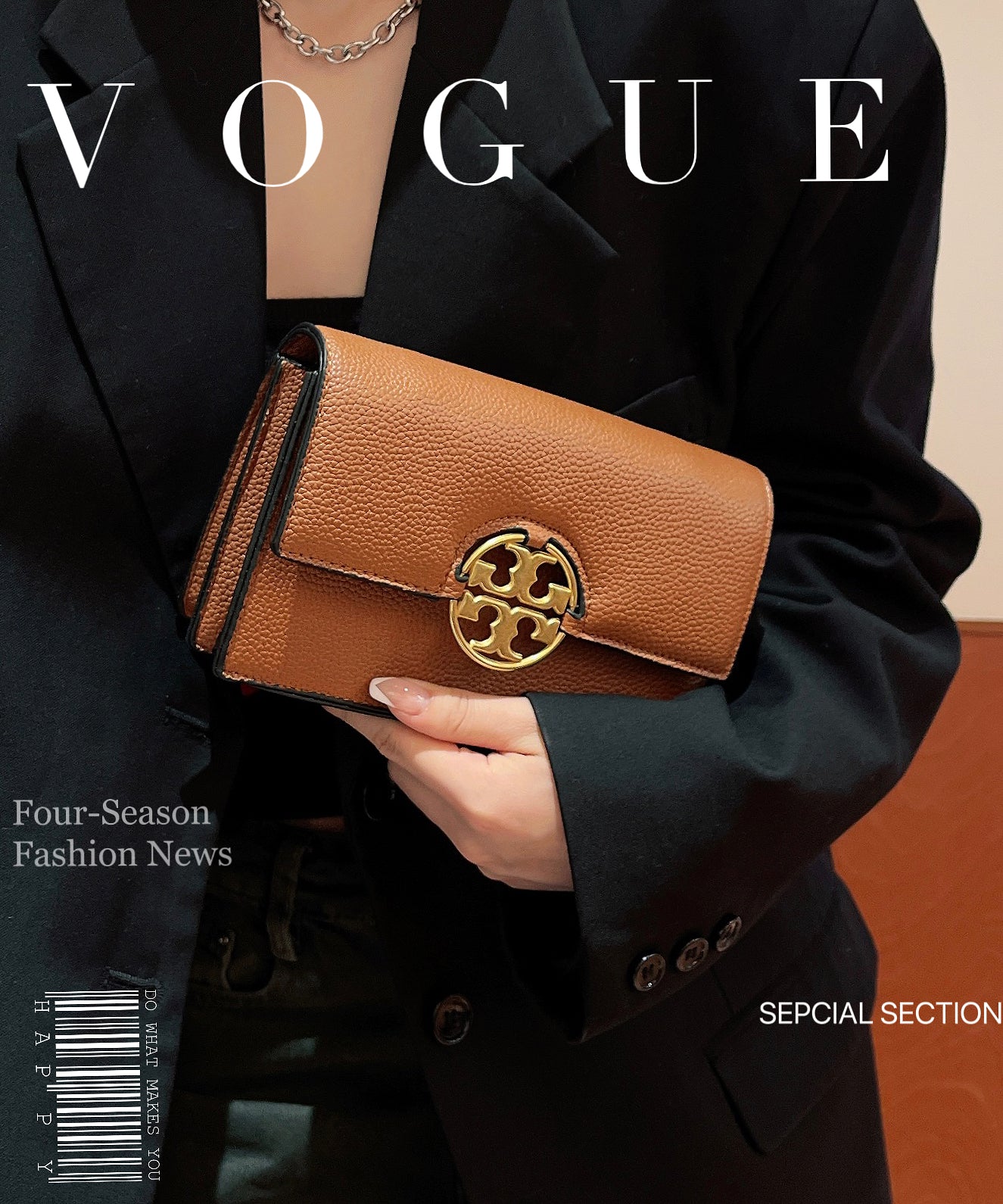 Crossbody skinnveske