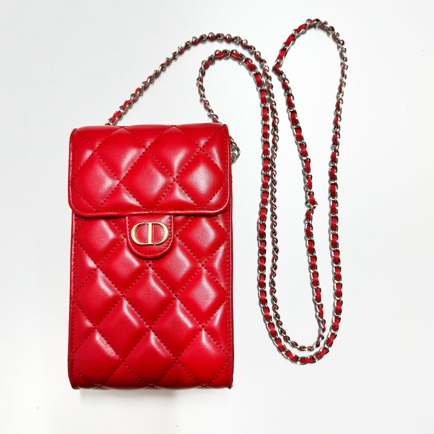Crossbody skinn telefonpose