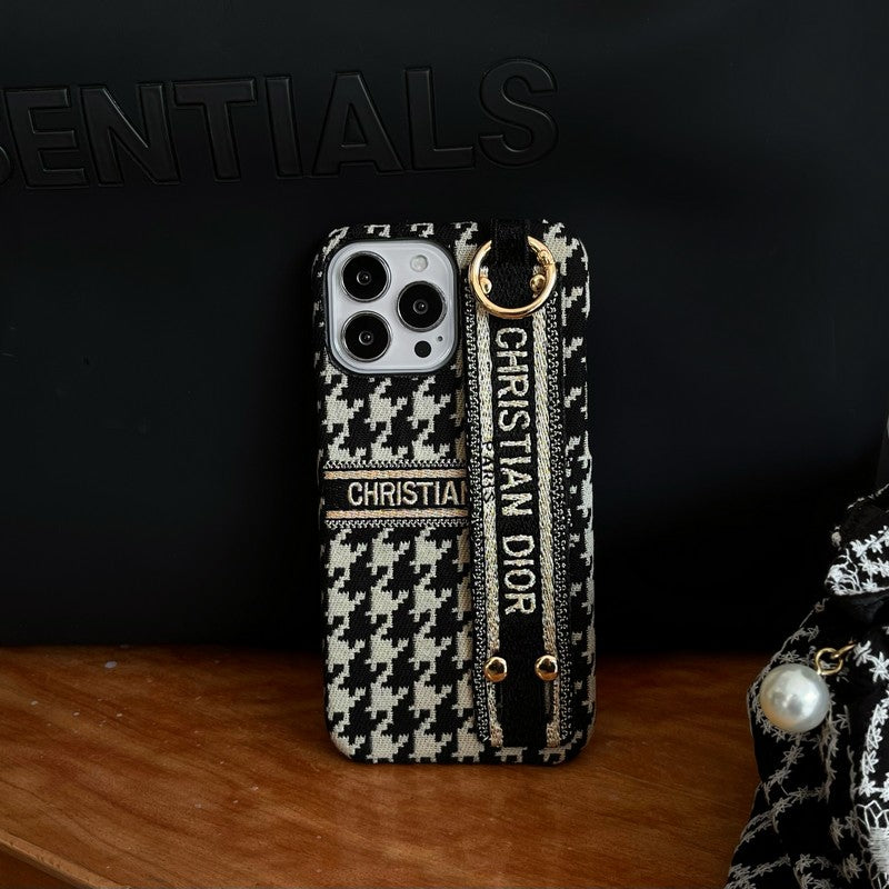 CD Houndstooth Armband iPhone Hülle