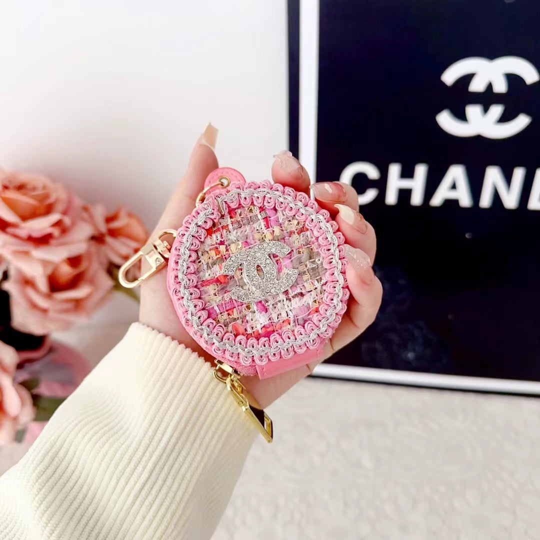 Luksus Chanel Airpods sag med spejl