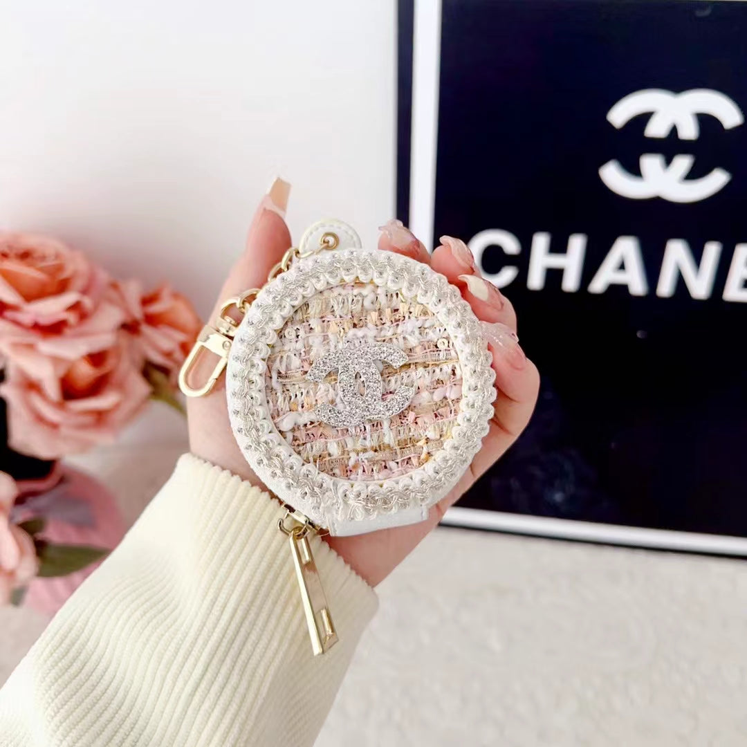Luksus Chanel Airpods sag med spejl