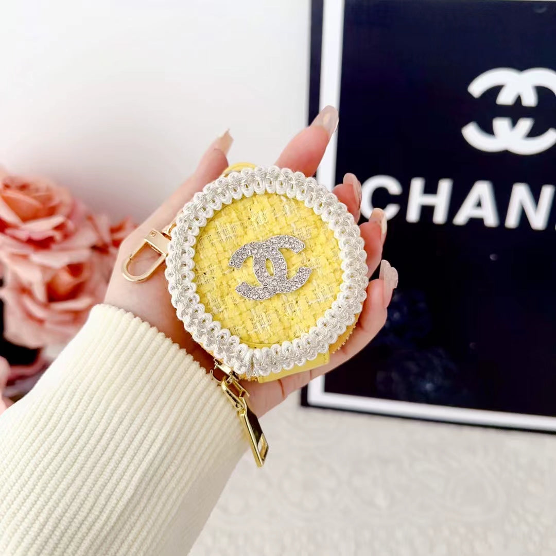 Luksus Chanel Airpods sag med spejl