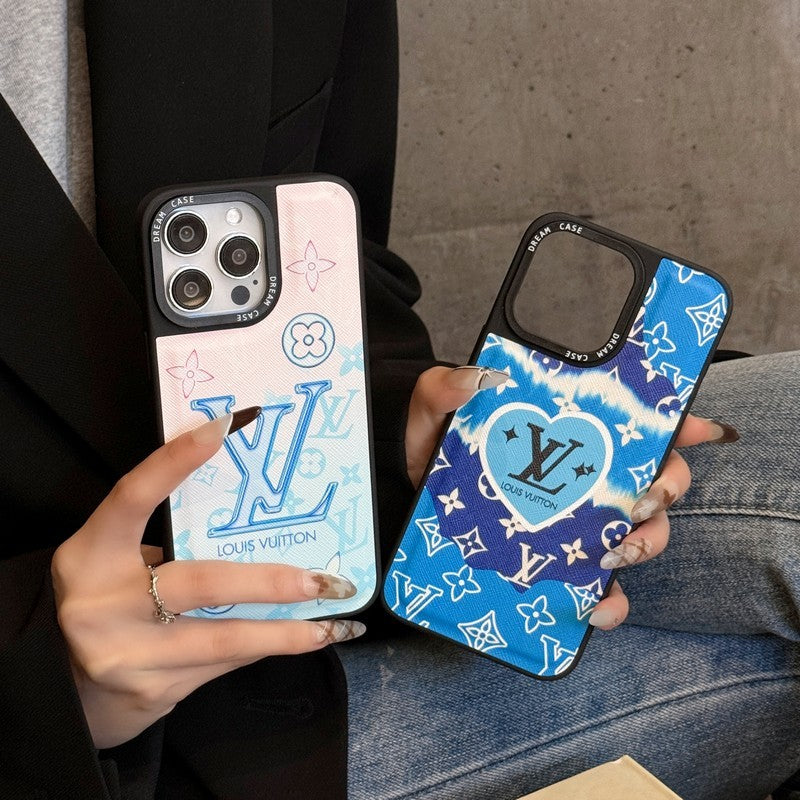 Lou Blue Leather iphone tok