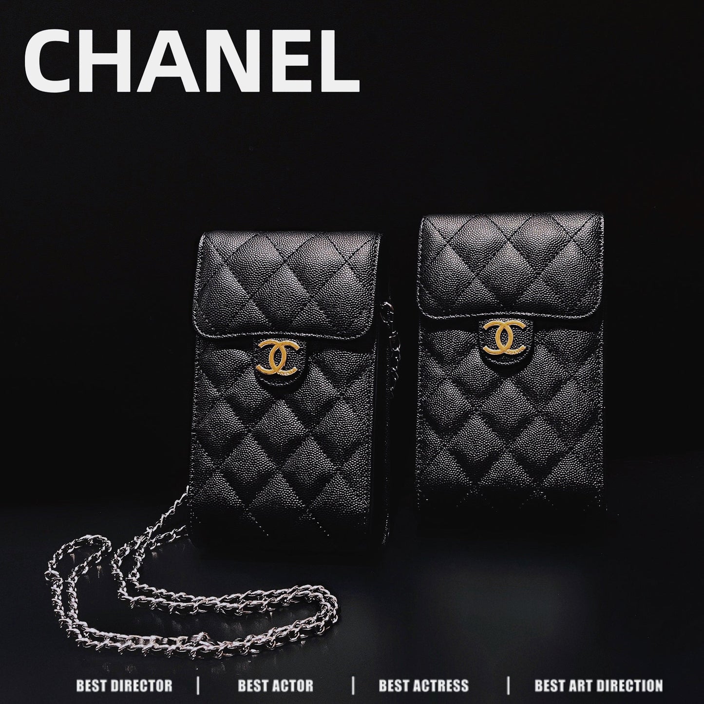 Crossbody skinn telefonpose