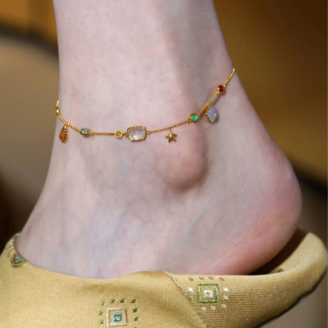 Havinspirert, søt skall anklet-sommerboho strand sjarm smykker tilbehør