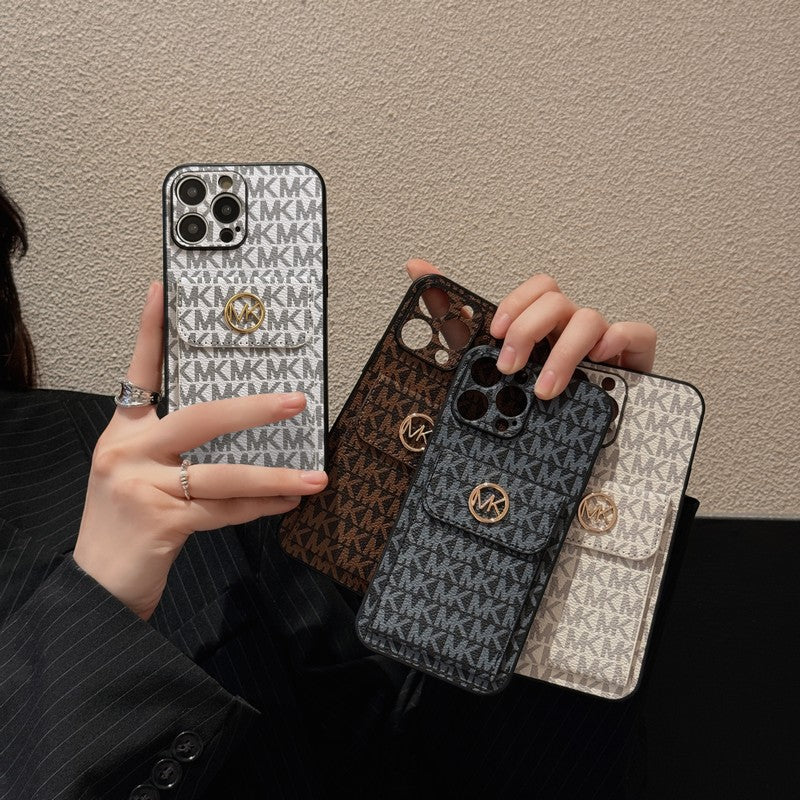MK Card Bag Gold iPhone Case