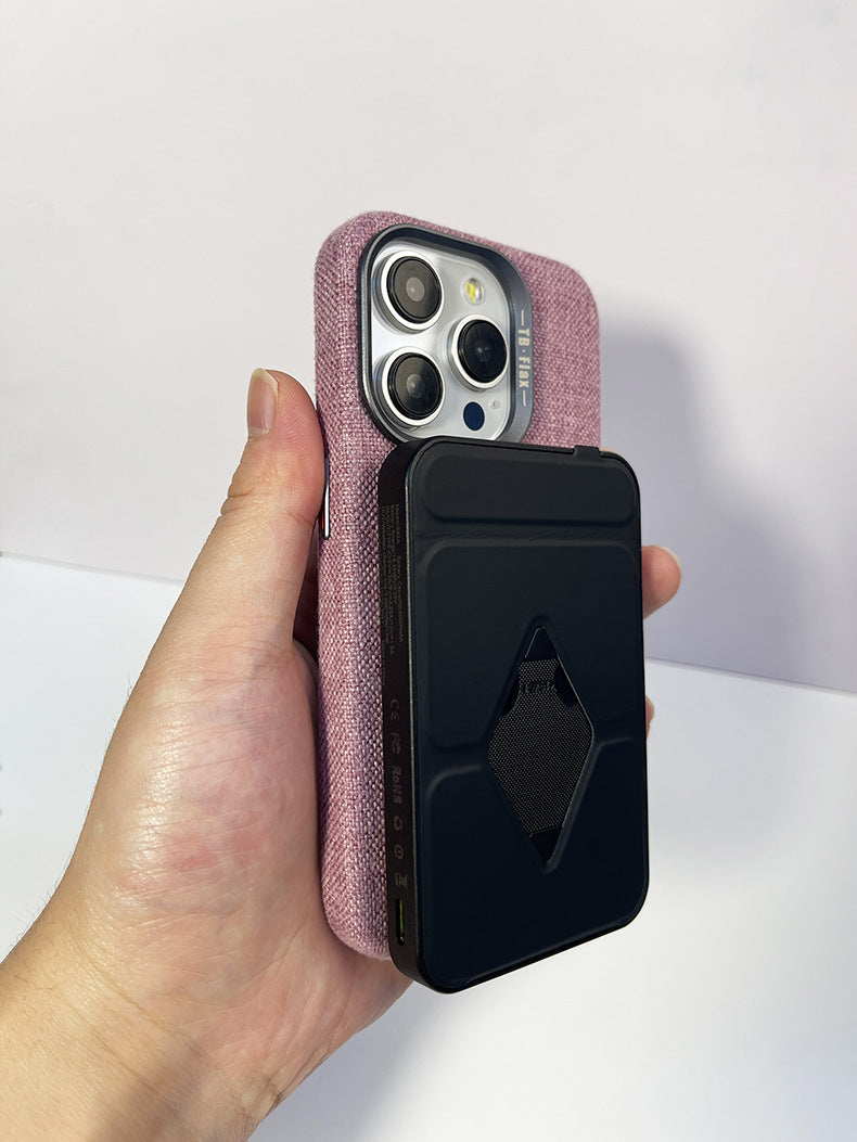 Premium vintage linned stof magnetisk telefon taske til iPhone