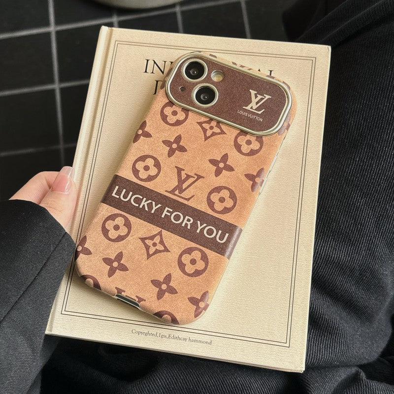Lou Brown & Black Classic Leather iPhone tok