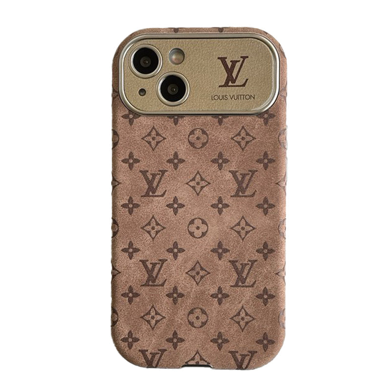 Lou Brown & Black Classic Leather iPhone tok