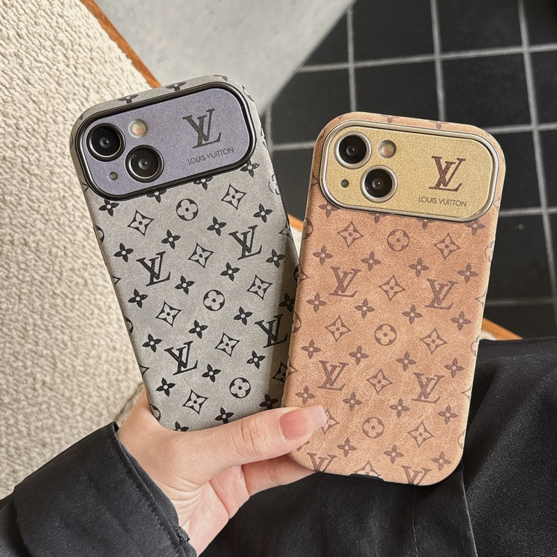 Lou Brown & Black Classic Leather iPhone tok