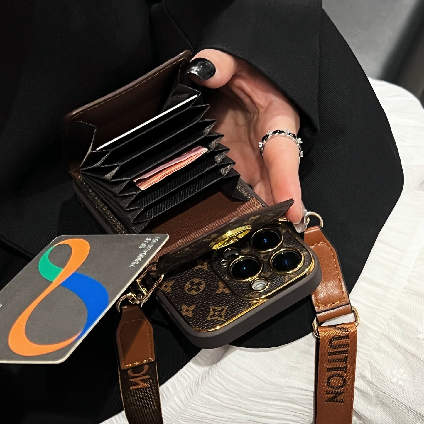 Ny klassisk luksuskortholder Telefonkasse