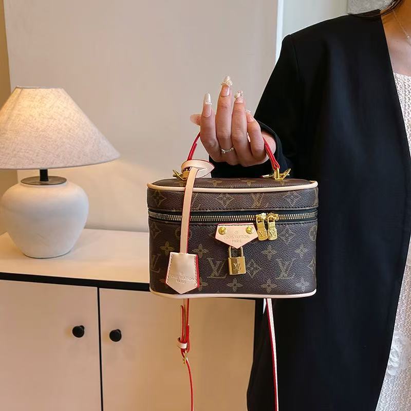 Vintage-inspirert boks håndveske-Elegant Monogram Tote Box