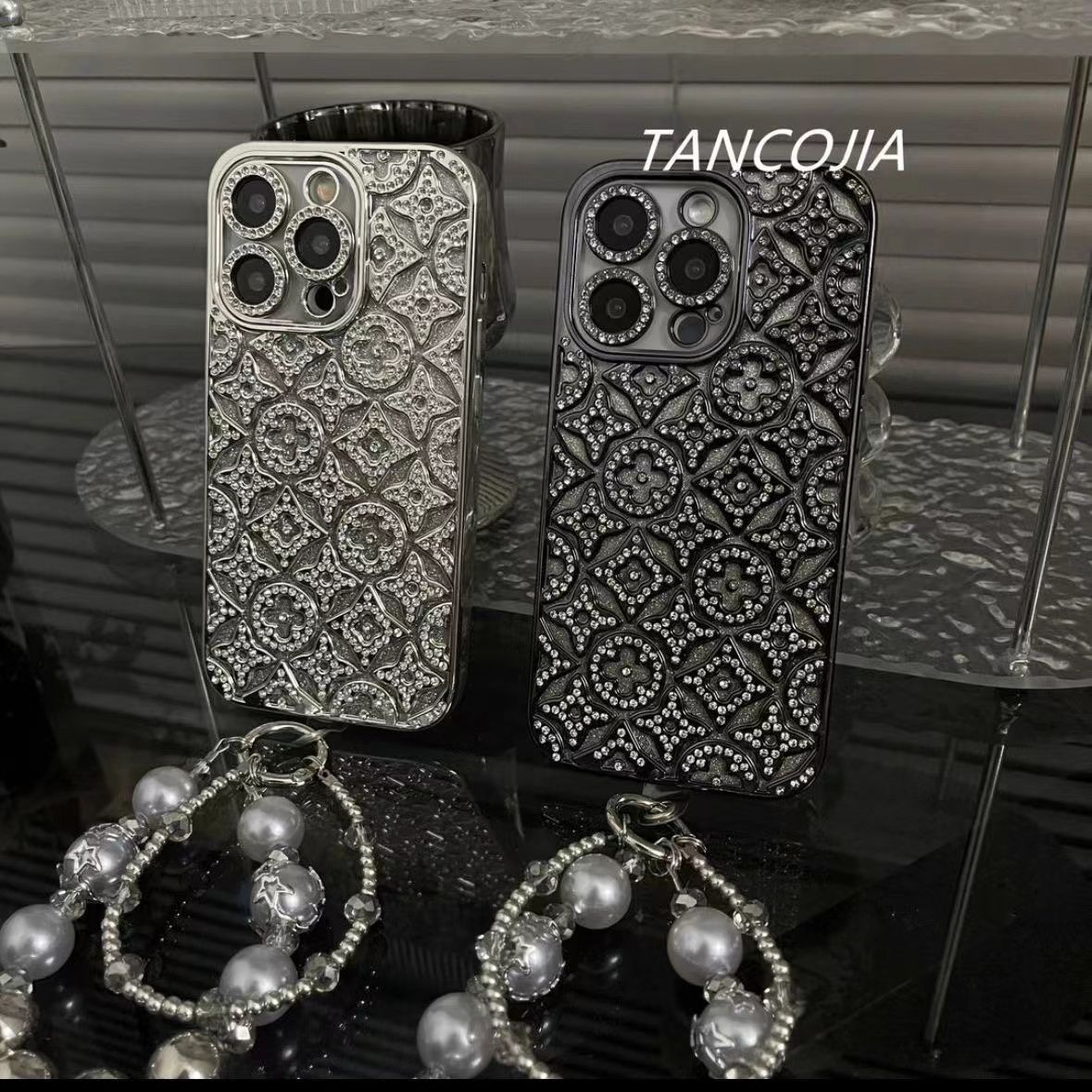 Luxus -Diamantengeprägter iPhone Hülle