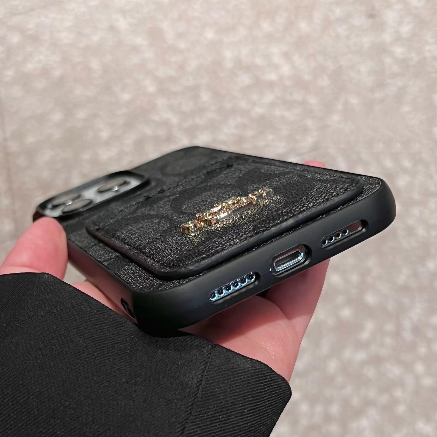 Custodia per iPhone in pelle per sacca con carta COA