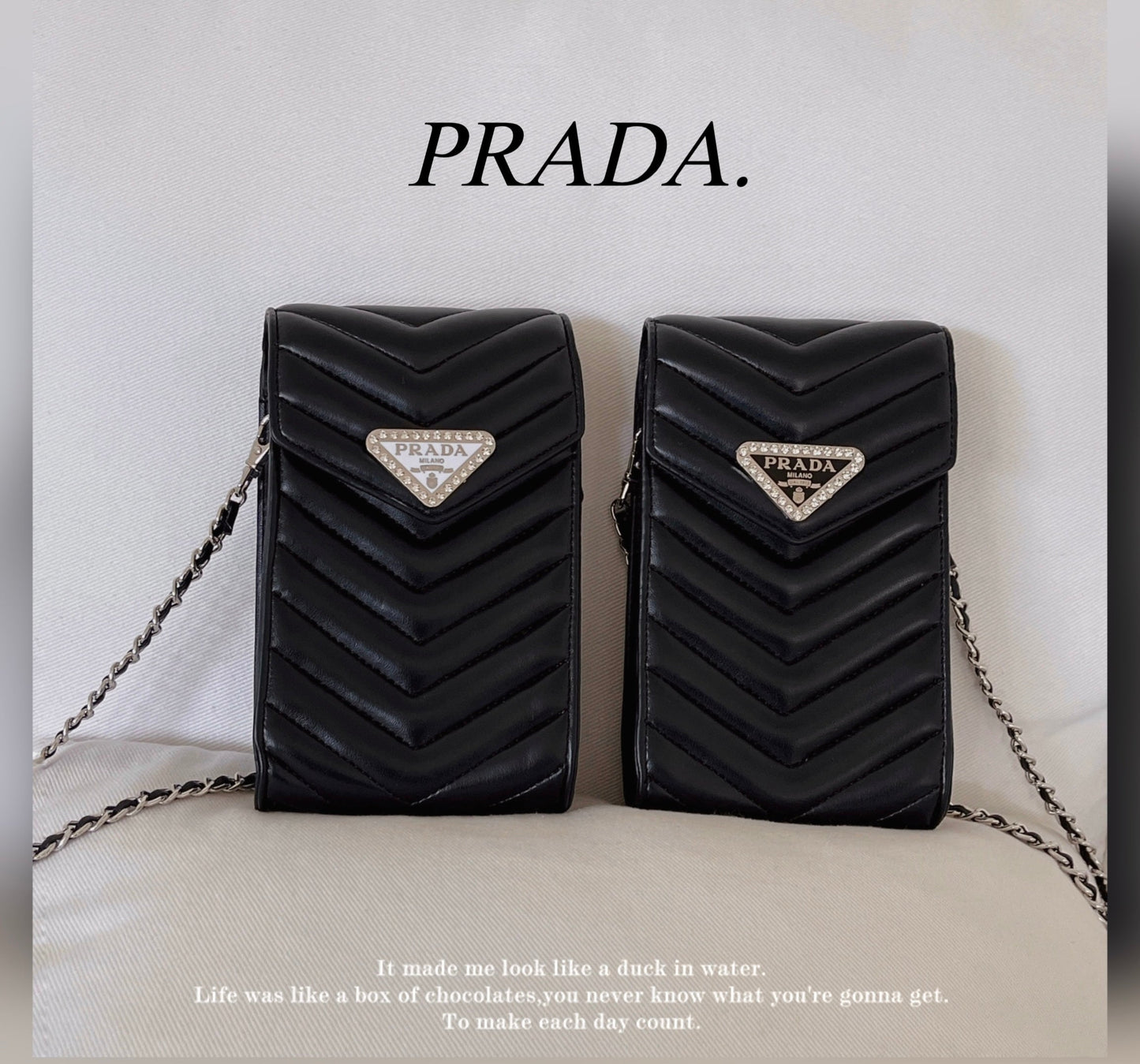 Crossbody skinn telefonpose