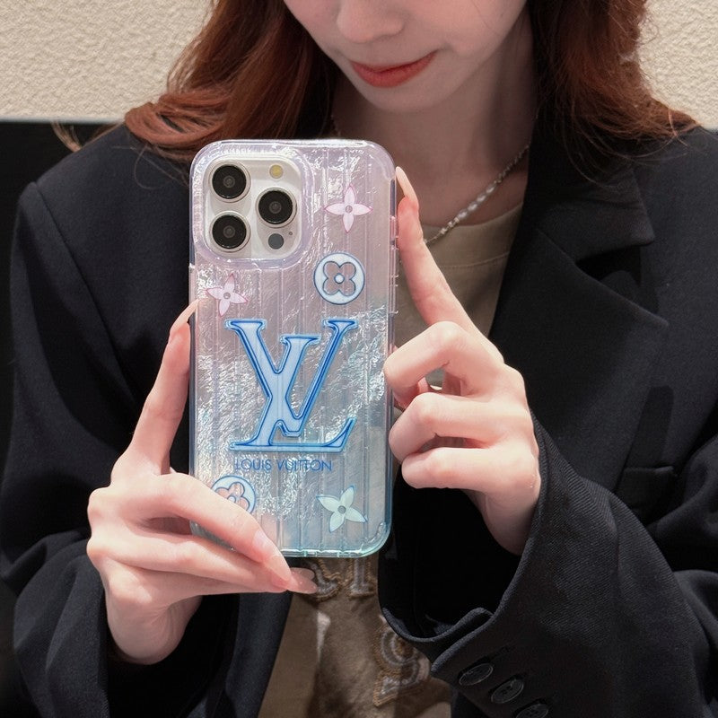 حالة لو Pink و Blue iPhone