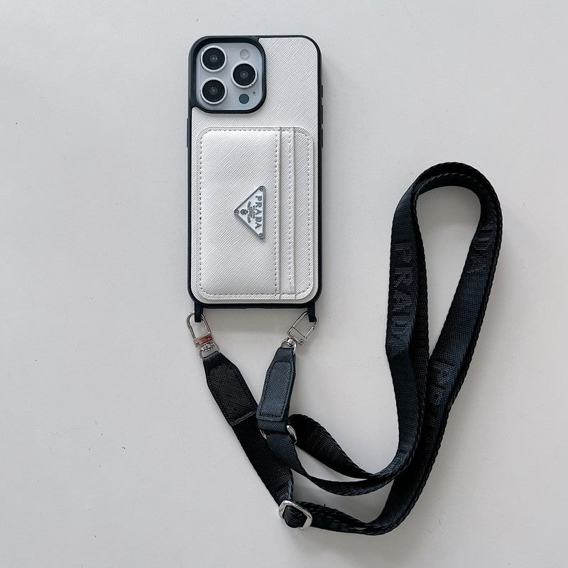 PRA kártya tartó Crossbody iPhone tok