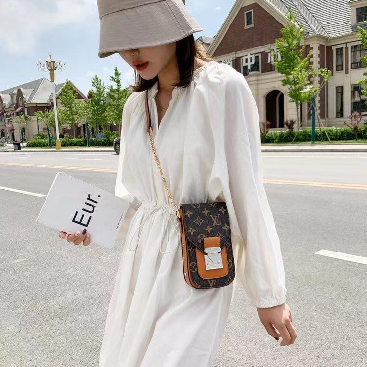 Crossbody skinn telefonpose