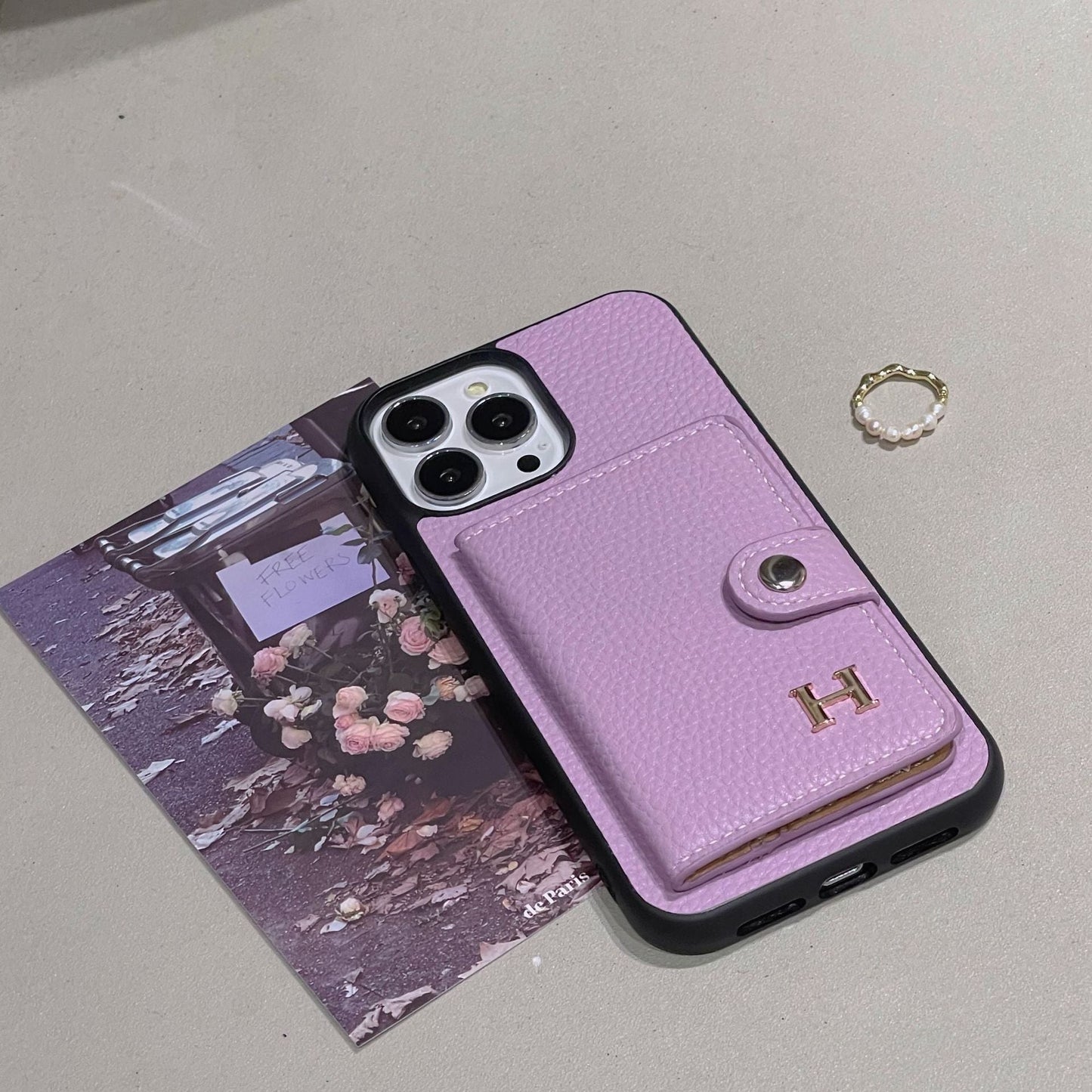 H bőrkártya -tartó iPhone tok