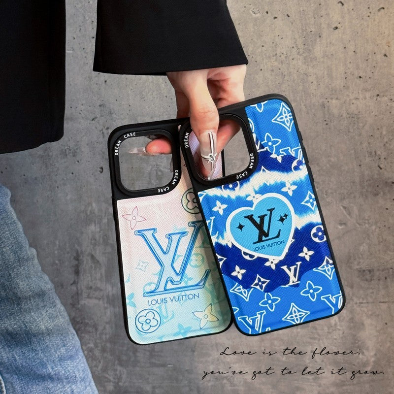 Lou Blue Leather iphone tok