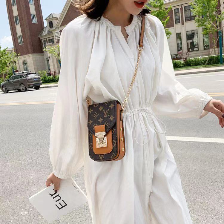 Crossbody skinn telefonpose