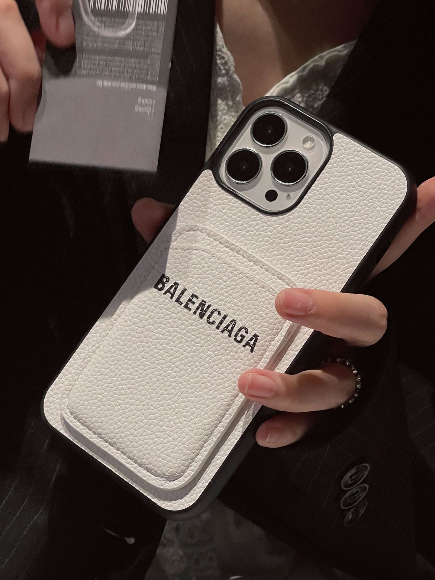 BB -Kartenhalter Leder iPhone Hülle