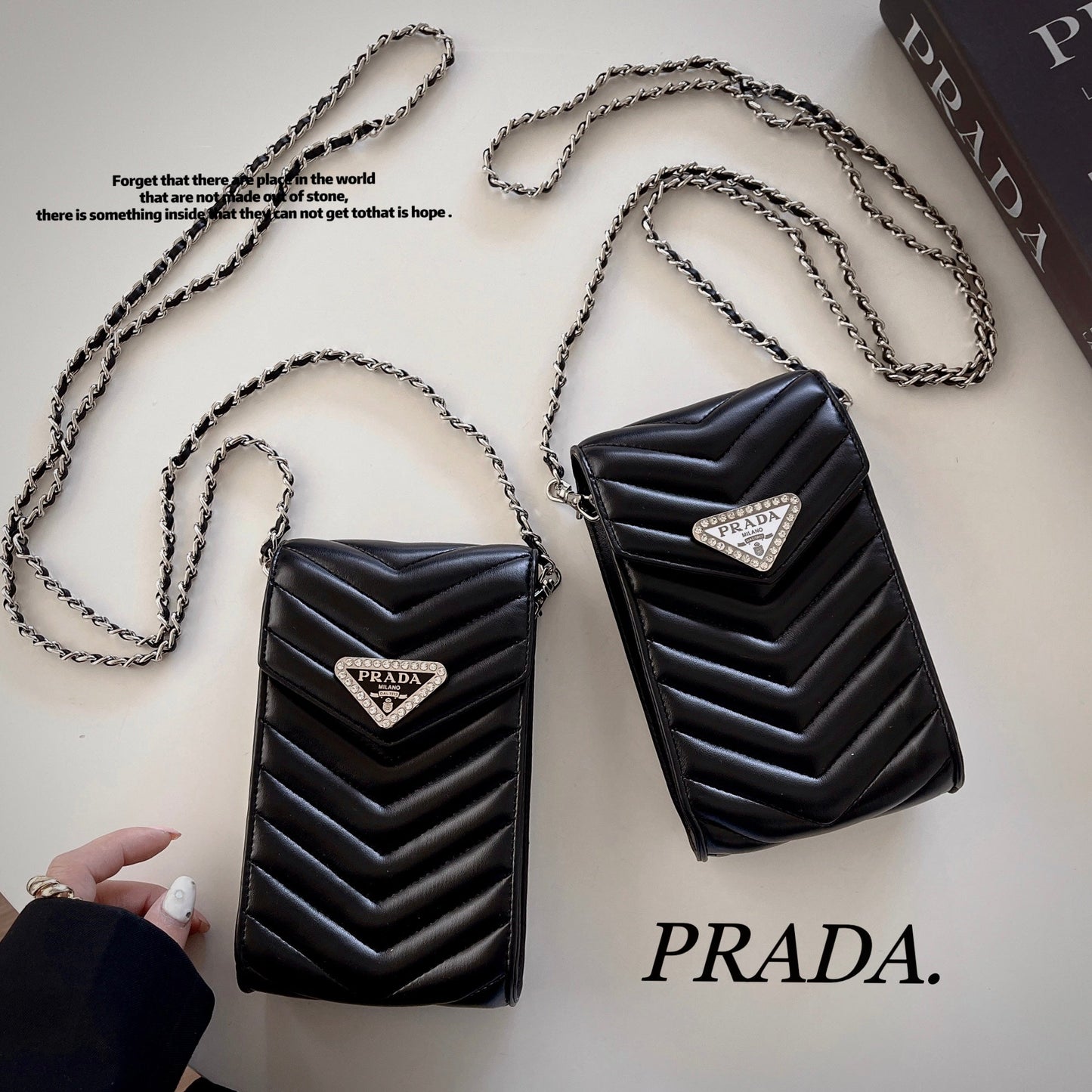 Crossbody skinn telefonpose