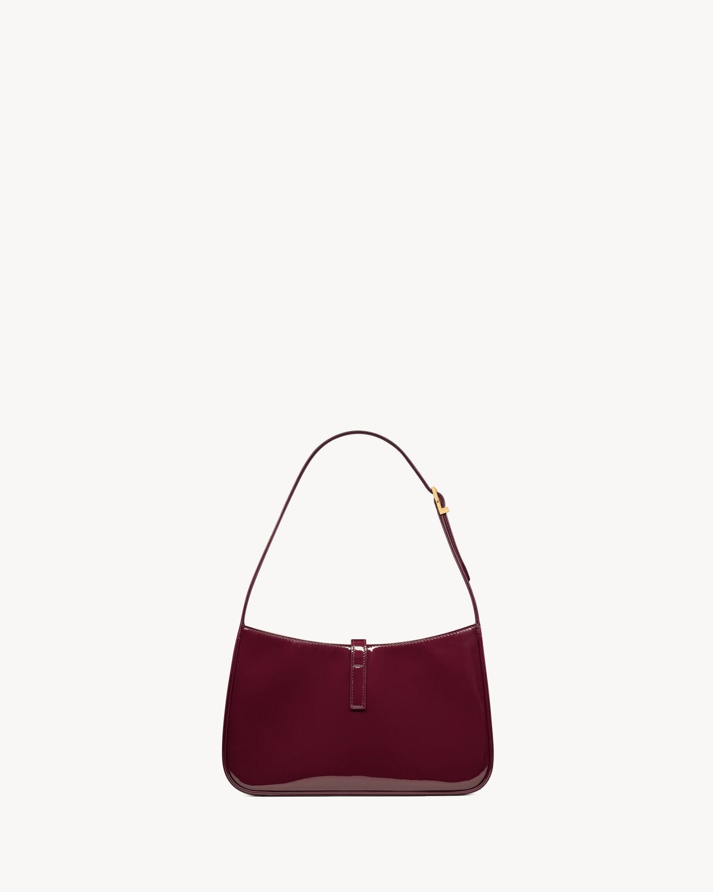 Svatý Laurent Le 5 à 7 Patent Leather Hobo - Burgundská elegance