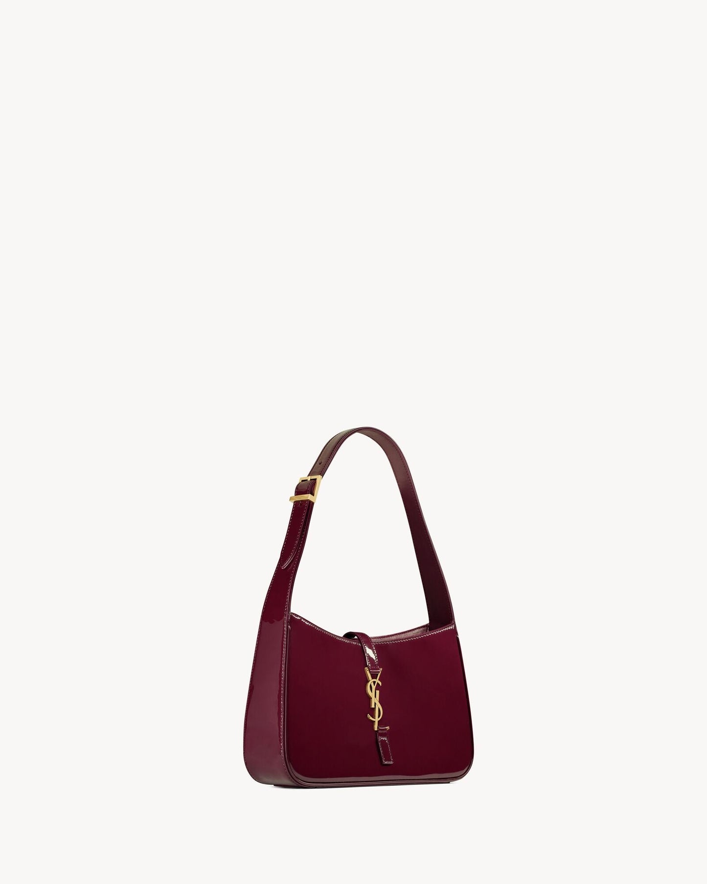 Svatý Laurent Le 5 à 7 Patent Leather Hobo - Burgundská elegance