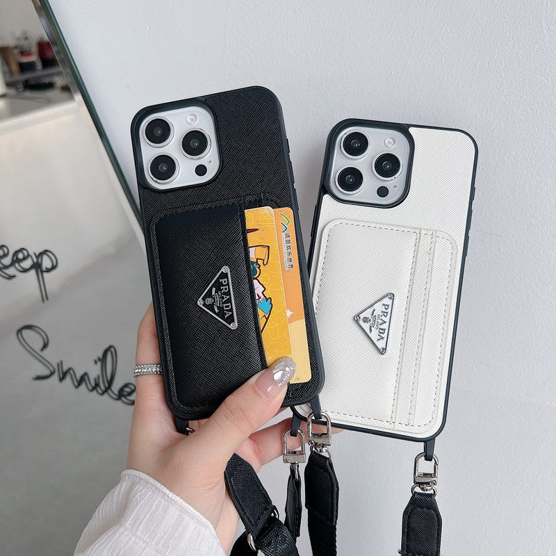 PRA kártya tartó Crossbody iPhone tok