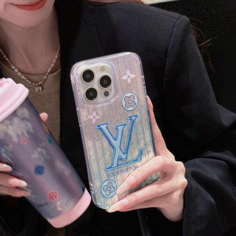 حالة لو Pink و Blue iPhone