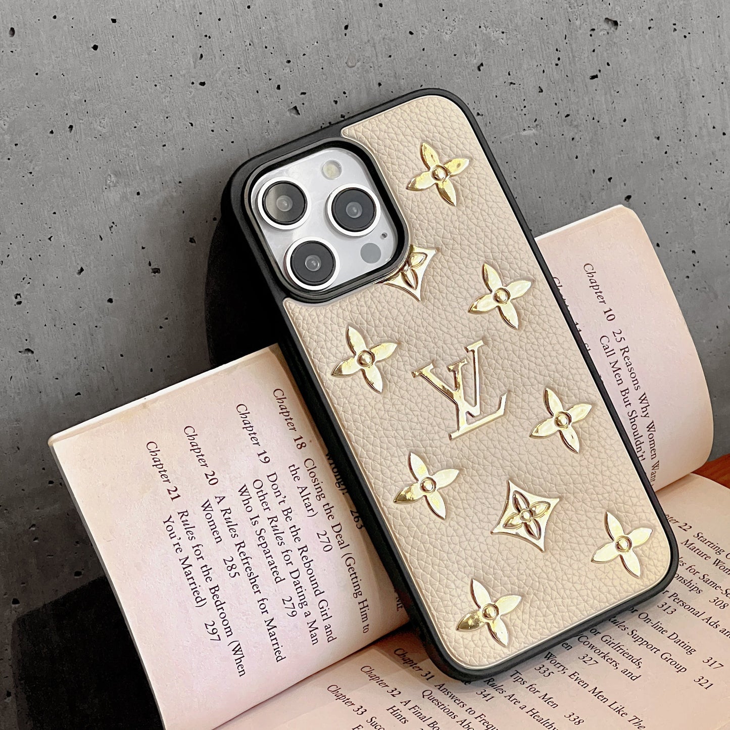 Lou arany bőr iPhone tok