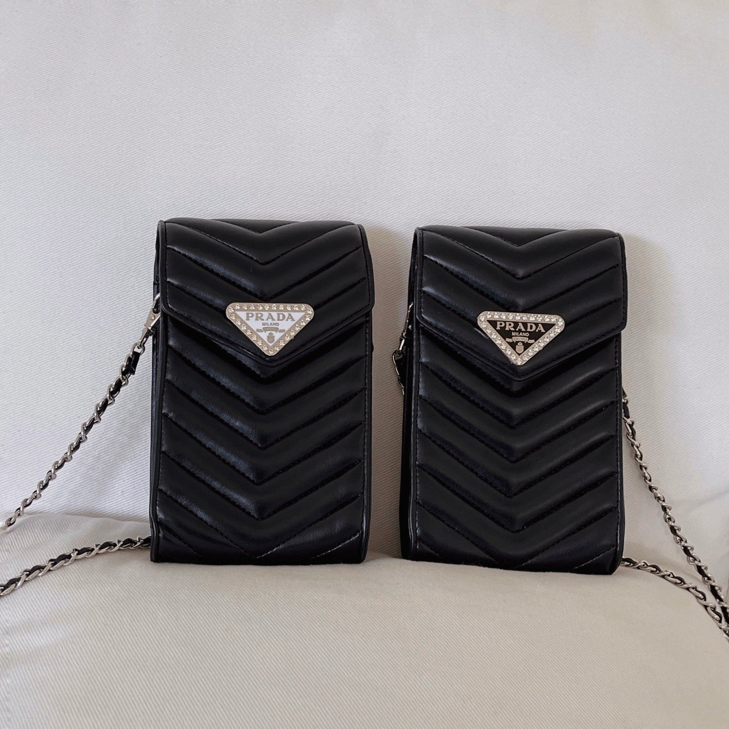 Crossbody skinn telefonpose