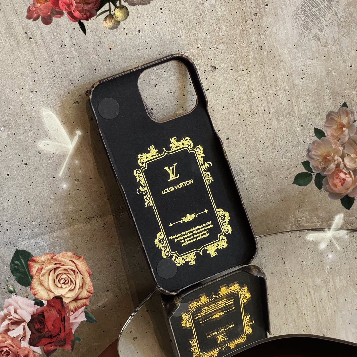Lou Gold Crossbody Card Holder iPhone -fodral