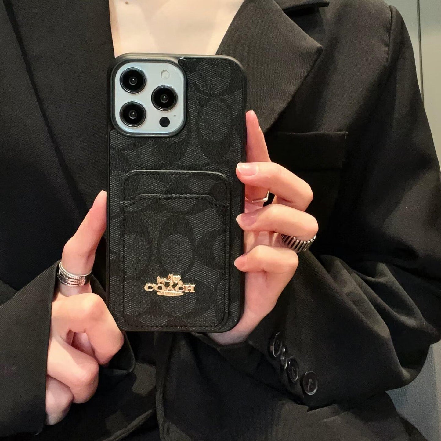 Custodia per iPhone in pelle per sacca con carta COA